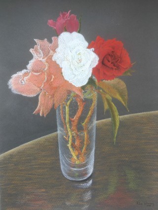 1-Rozen uit de tuin..                 42 X 29.7 cm    Pastel.jpg